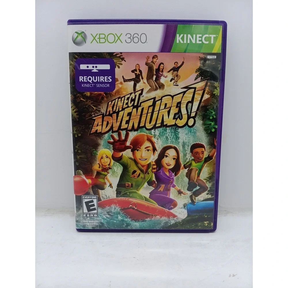 Kinect Adventures Xbox 360 Game Microsoft Kinect Sensor Required CIB Purple Case